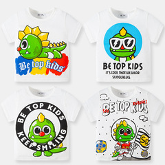 betop童裝夏季新品男童短袖T恤韓版卡通恐龍跨境外貿兒童洋氣上衣