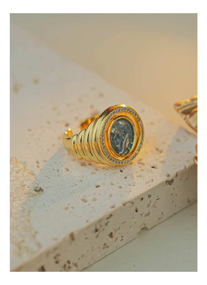 Fashion Geometric Copper Plating Open Ring 1 Piece