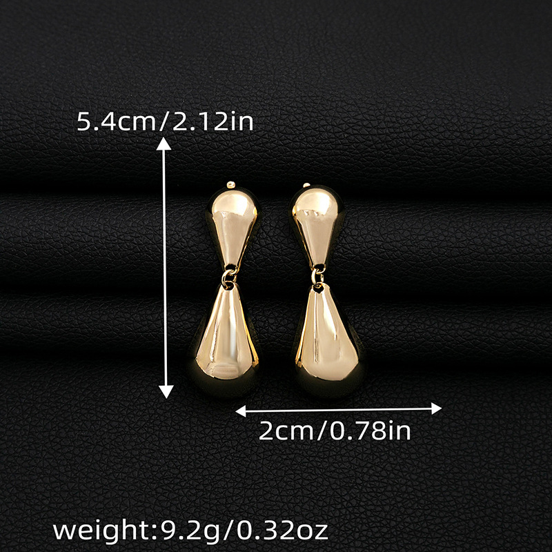 16g Weight Drop Earrings Classification 1 Pair Quantity Daily Occasion Iron Material Geometric Pattern Women's Gender Plating Design Simple Style Style 1 Pair Simple Style Geometric Plating Iron Drop Earrings 1