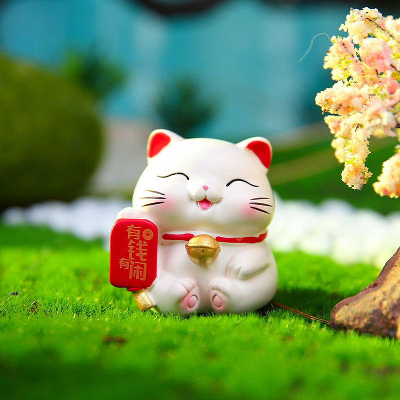 客厅玄关装饰品财源广进招財猫卡通桌面摆件节日礼物送朋友批发|undefined