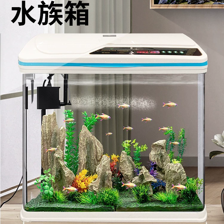 Risheng RS Touch маленький аквариум гостиная домашний Пейзаж Аквариум экологический Настольный аквариум для золотой рыбки