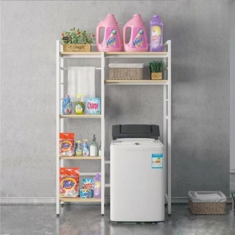 Rack de lavadora Rack de almacenamiento de balcón Rack de almacenamiento de piso Rack de almacenamiento de piso Rack de acabado de baño