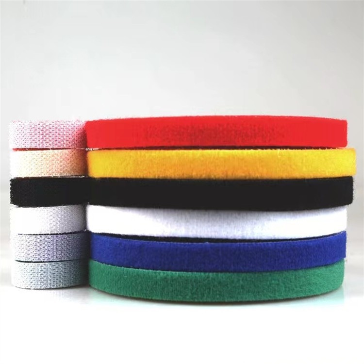 现货批发彩色魔术贴粘扣带雌雄扣子母扣尼龙搭扣混纺无胶缝纫家用