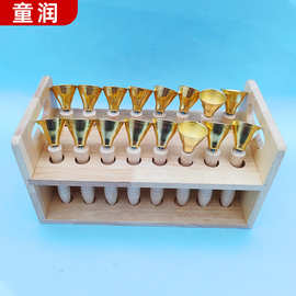 木把手碰钟奥尔夫乐器幼儿园儿童表演伴奏碰钟碰铃小碰钟加盒套装