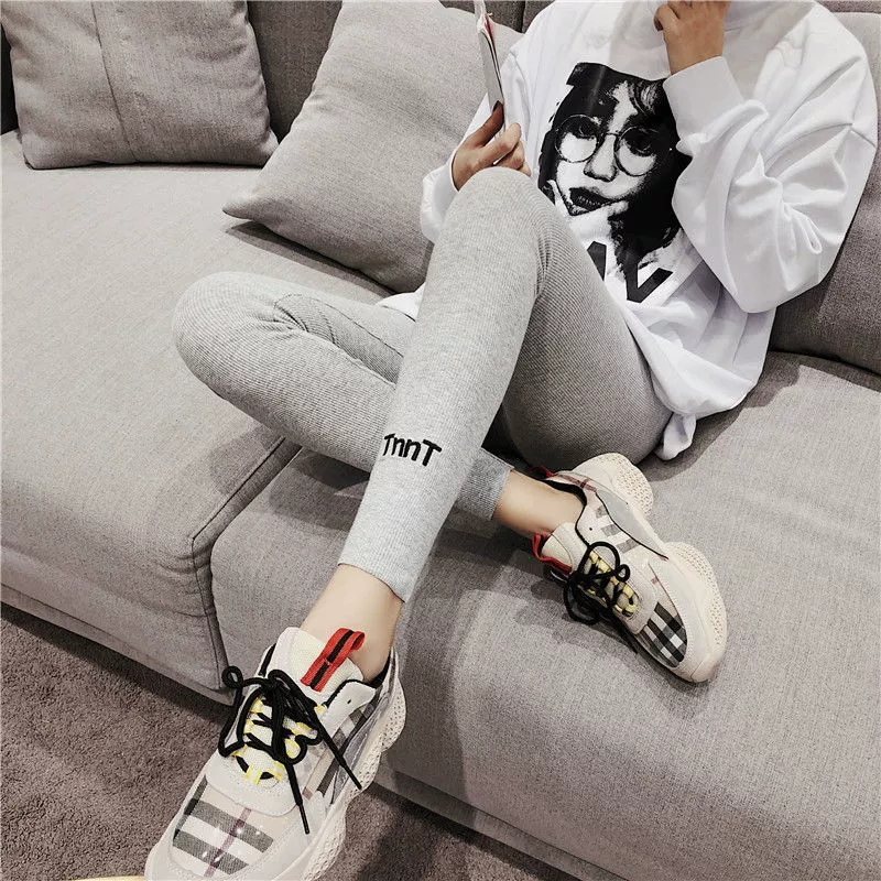 Fleece thin warm velvet leggings, demi-season keep warm trousers