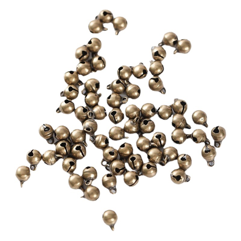 Bricolaje material de la joyería 6mm de bronce pequeña campana que hace tejer accesorios estilo retro mujer trabajador tejer