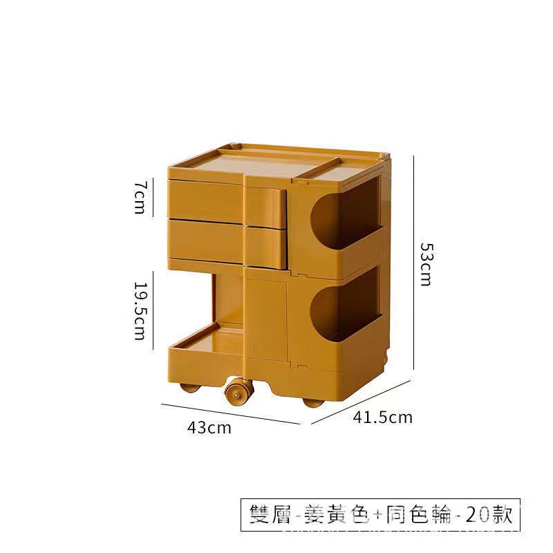 北欧收纳旋转柜创意化妆柜储物简易床头柜零食柜波比柜多层置物柜|undefined