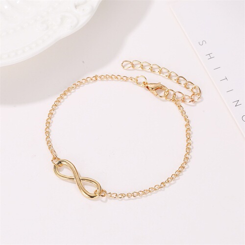 Eurasian cross-border accessories, niche minimalist Möbius loop bracelet, metal versatile chain Valentine's Day gift