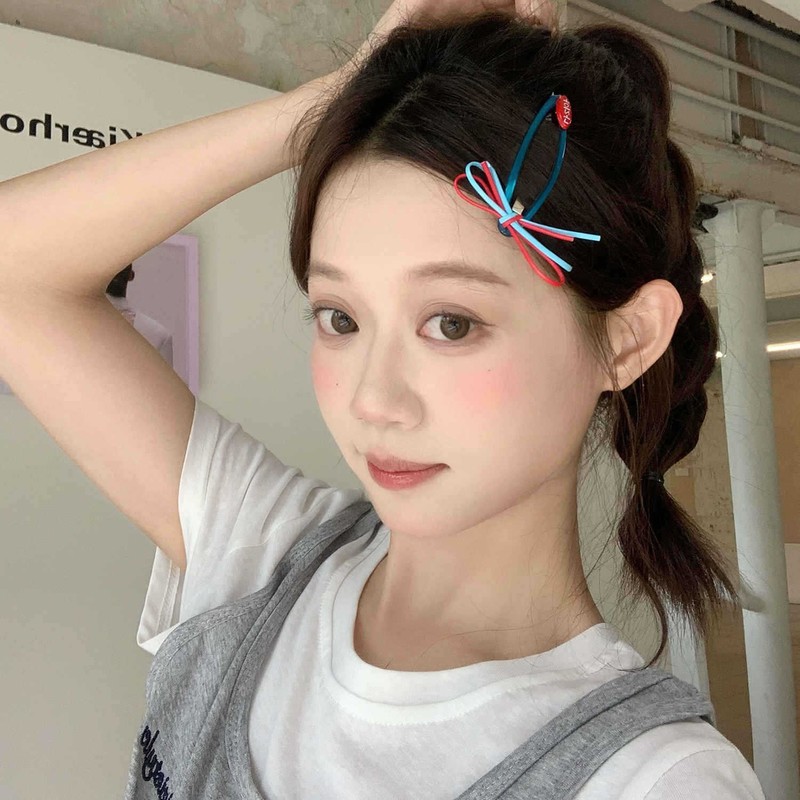 少女心撞色花朵发夹女2025新款侧边夹前额碎发一字刘海夹bb夹发卡|undefined