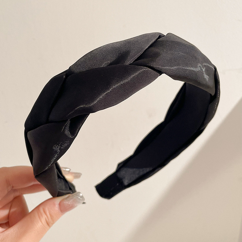 Corea del Sur negro aumento craneal plegado cinturón para el cabello de la mujer intestino grande cara pequeña lavado de la cabeza cinturón para el cabello de la cara accesorios al por mayor