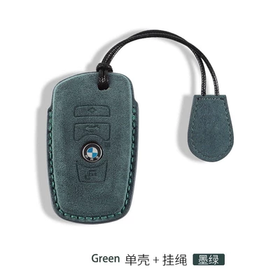 X6 X7 suede, Car key bag - bmw-a-suede-key-set-lanyard-dark-green