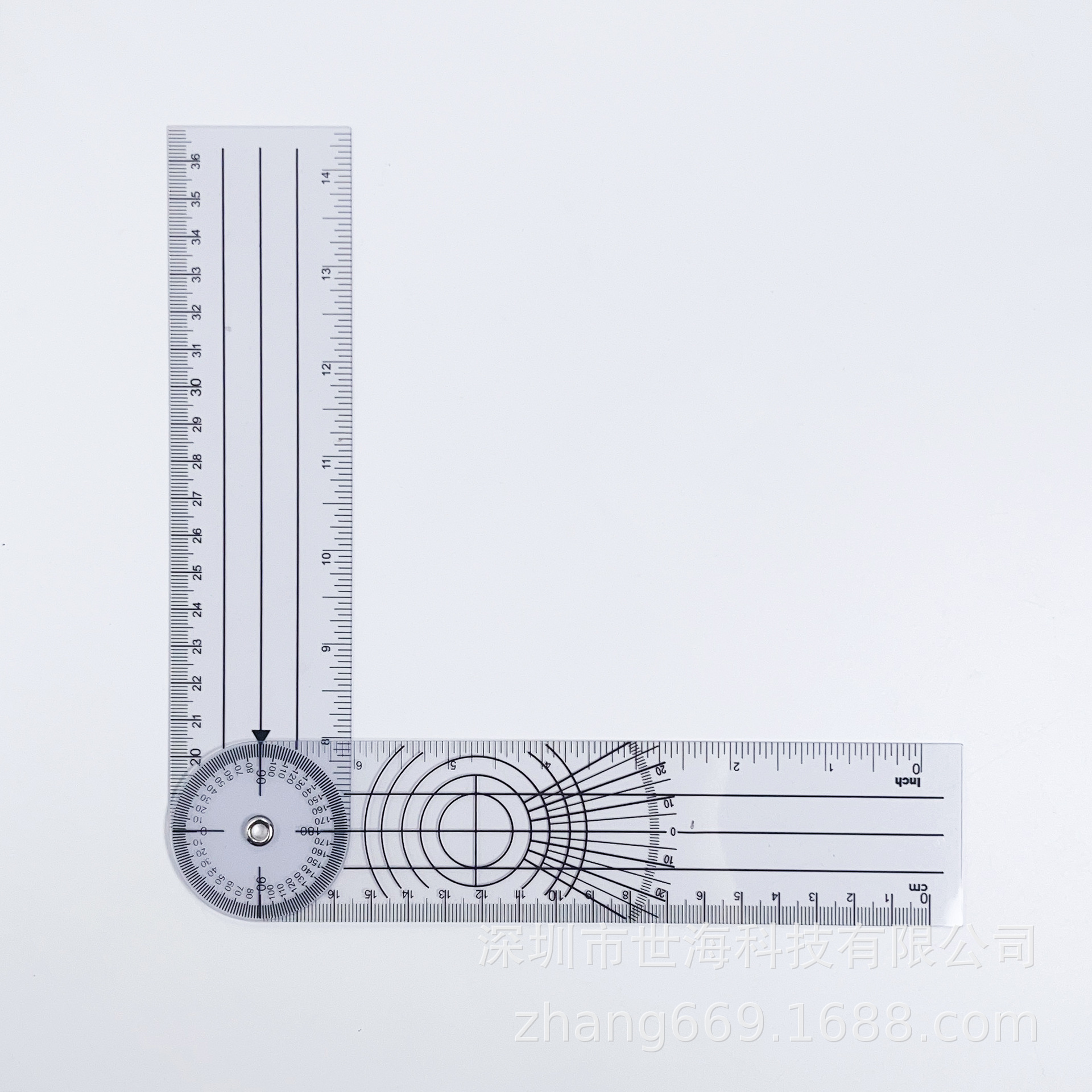 Regla de ángulo médico al por mayor de fábrica Regla de ángulo de pvc transparente Regla de articulación Regla de medición ortopédica Regla de inclinación del cuerpo humano