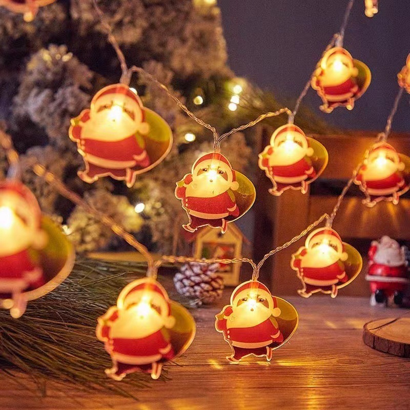 国境を越えた新製品クリスマス老人雪だるまクリスマスツリー装飾灯ショーウインドー創意ペンダントカラー灯串|undefined