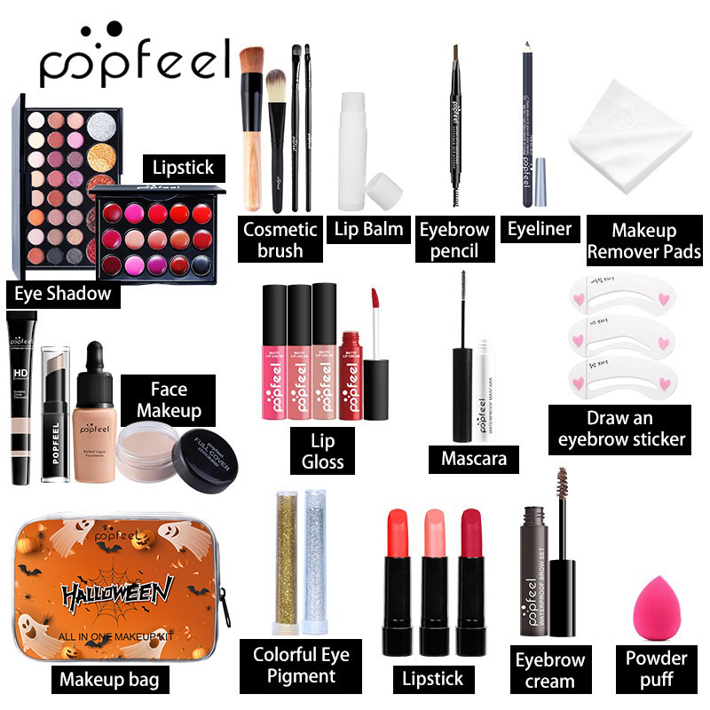 Professionelles Make-up Set Mit Lidschatten Lipgloss Und Rouge_voghion.com