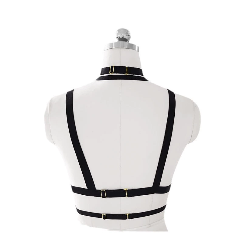Harness, black bra, elastic bullet, underwear, lifting effect, Gothic