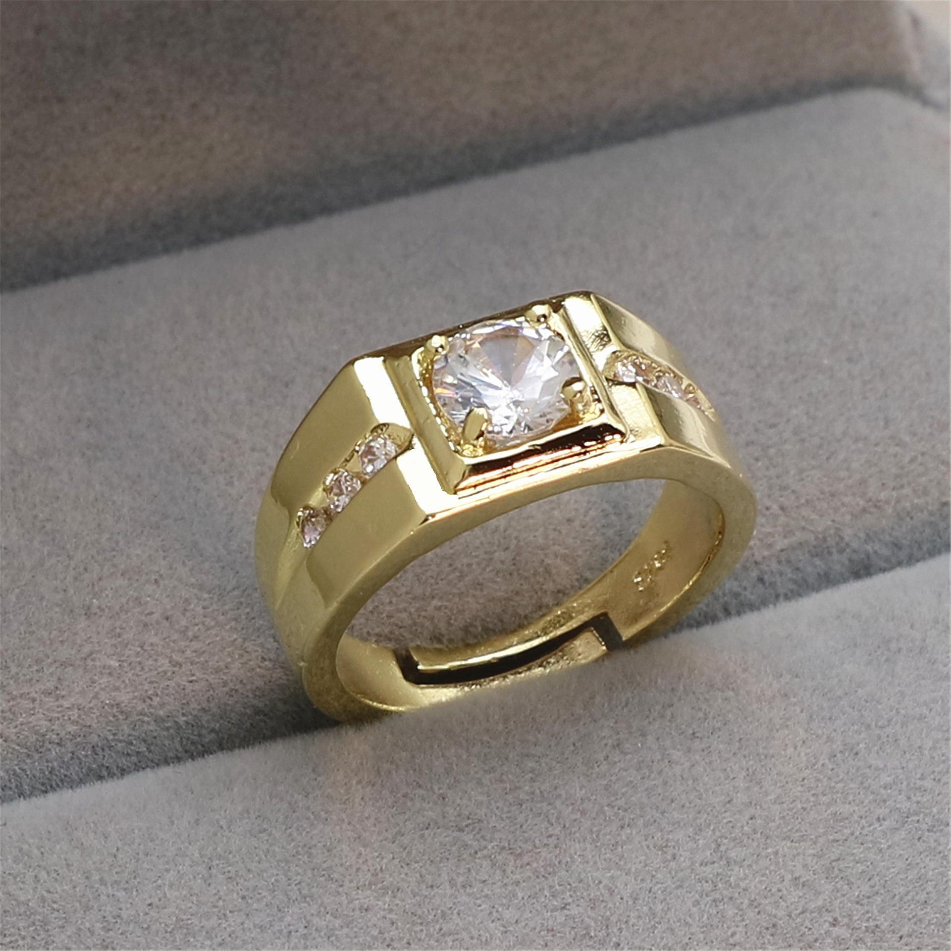 Überzogene dominant große weißgold simulierten diamant herren ring, überzogene schmuck_voghion.com