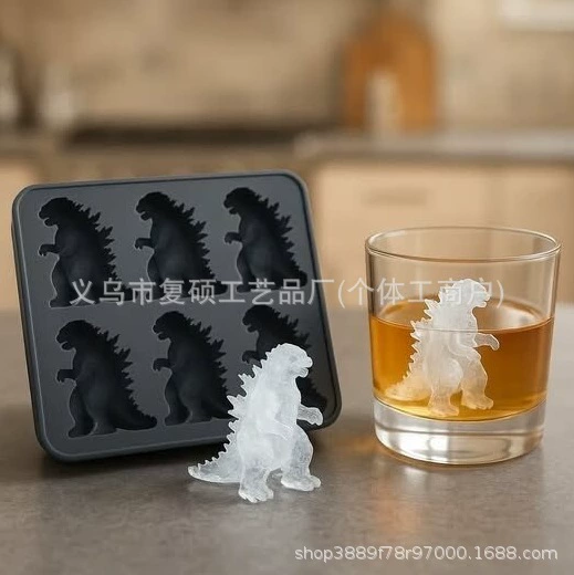 Новый трансграничный Godzila Ice Mold Годзилла ледяная модель мультфильм творческий монстр ледяная скульптура