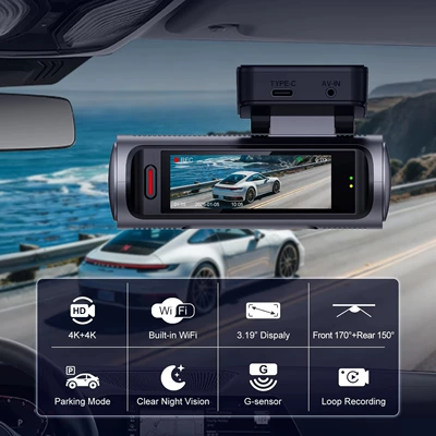 Driving recorder Dual Lenses, Front and Rear