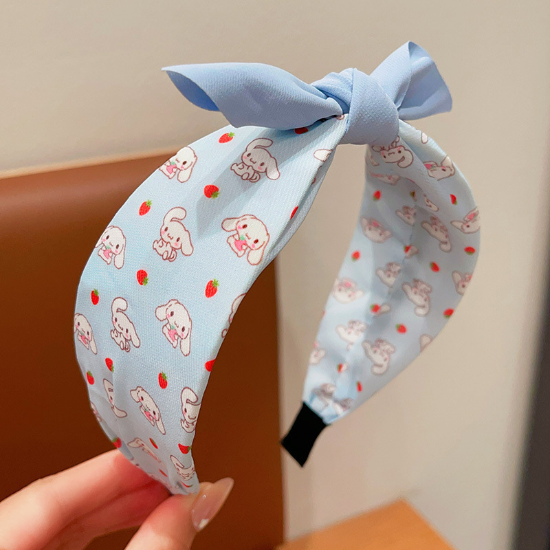 Bebé antideslizante no estrangular bandas de cabello para niñas bandas de cabello de borde ancho bandas de cabello para niños Kulomi arco bandas de cabello