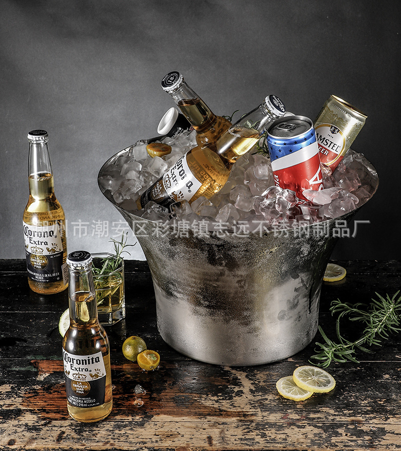 不锈钢酒吧KTV冰桶金色大容量香槟桶 红酒桶洋酒桶吐酒桶加工-阿里巴巴