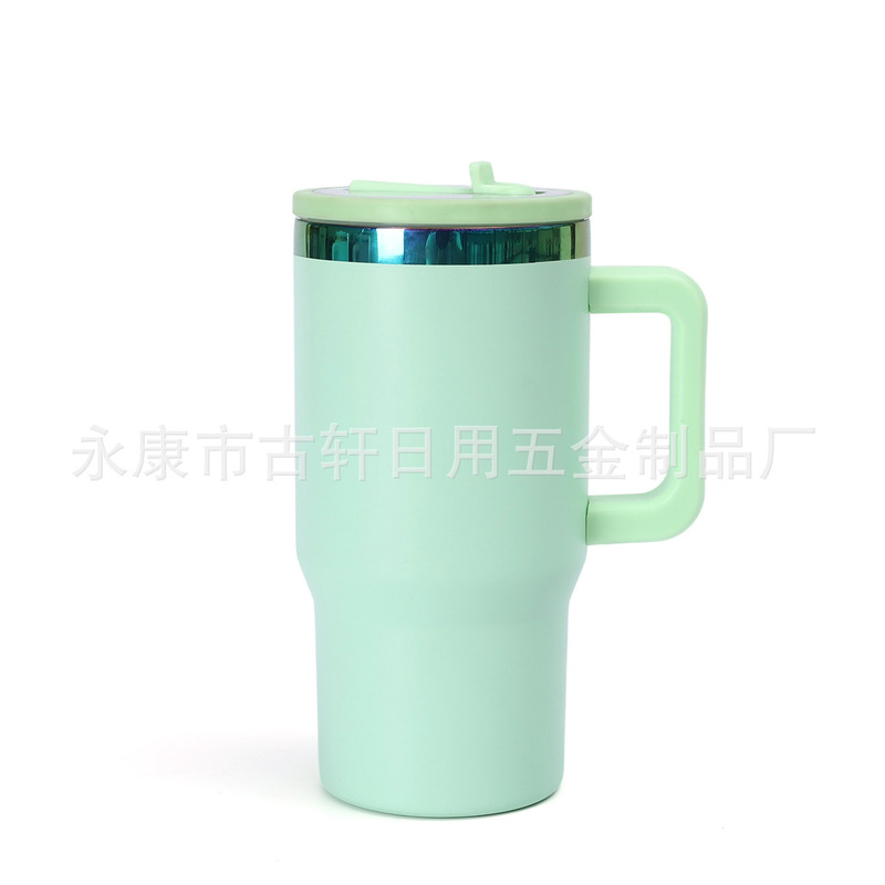 新款20oz手柄汽车杯304双层不锈钢真空保温杯便携车载保冷冰霸杯|undefined