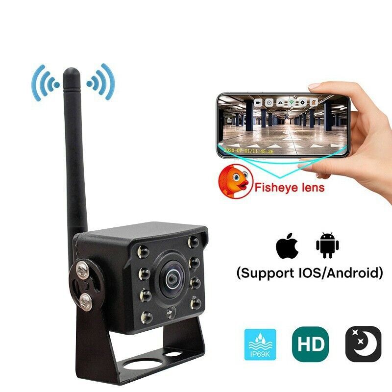 Wifi Wireless Reversing Camera 12V-36V High-Definition Infrared Night Vision Rear View Image for Buses, Trucks, and Vehicles