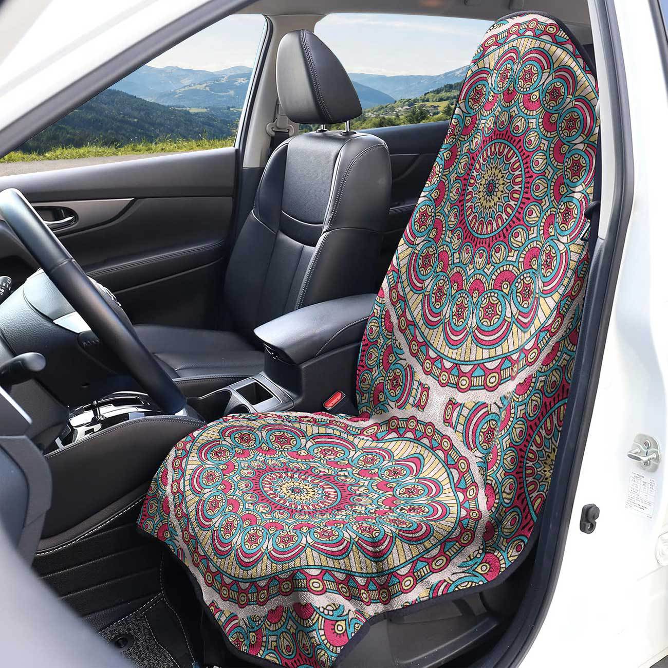 Car seat towel cover front seat protector suitable for gym and exercise, universal for all seasons, car use 31