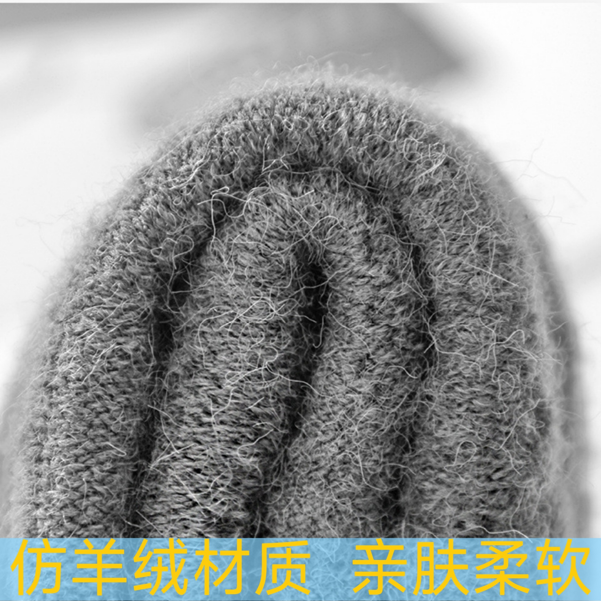 Invierno guantes calientes hombres medio Dedo de punto adulto montar guantes sin dedos estudiante guantes de escritura en stock al por mayor