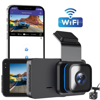 3-inch 1080P dashcam with WIFI: Driving recorder