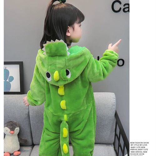 Baby Bodysuit for Spring and Autumn, Thick for Outdoor Warmth, Cute and Adorable Dinosaur-themed Children's Outfit for Home Crawling
