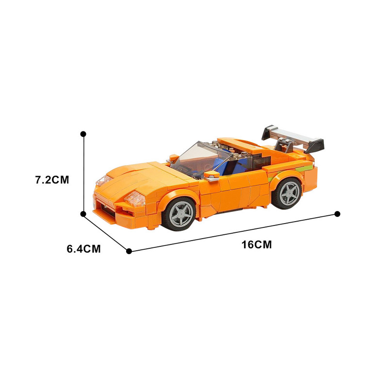 Moc-138484 Car Toyota Supra-Fast and Furious Building Block Toy Compatible with Lego Cross-Border Hot Style Moc-138484 Car Toyota Supra-Fast and Furious Building Block Toy Compatible with Lego Cross-Border Hot Style