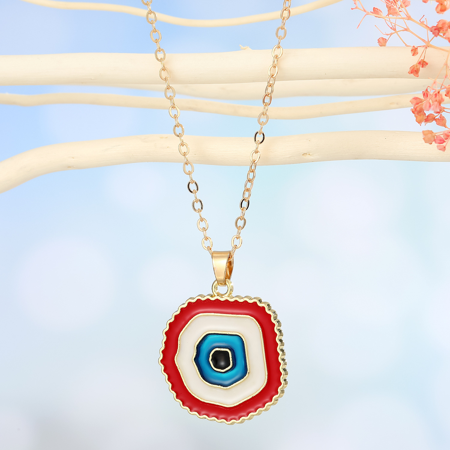 fashion demon eye pendant necklace