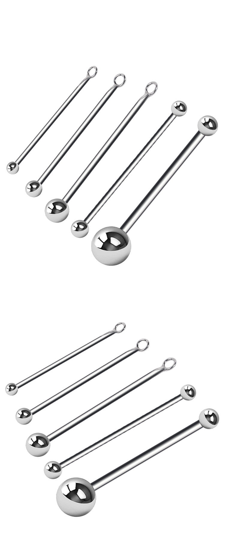 Jiuai SM-Flirting Stainless Steel Teasing Wand with Round Head and Single Bead Hook — detail image 8