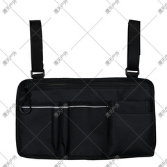 Cross-border Oxford cloth wheelchair storage bag detachable portable walker side storage bag walker bag