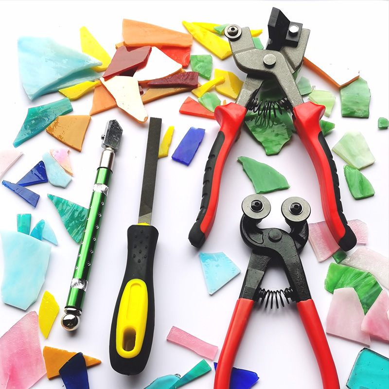1kg diy Tiffany mica sheet mosaic transparent light-transmitting colored glass fragments irregular handmade materials