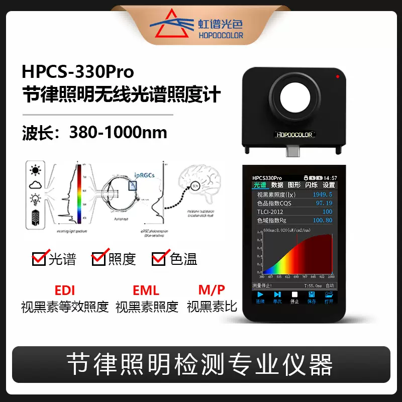 HPCS330Pro光谱照度计 蓝光危害测试仪