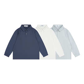 DK童装26春季女男童休闲凉感速干POLO衫长袖T恤儿童中大童上衣潮