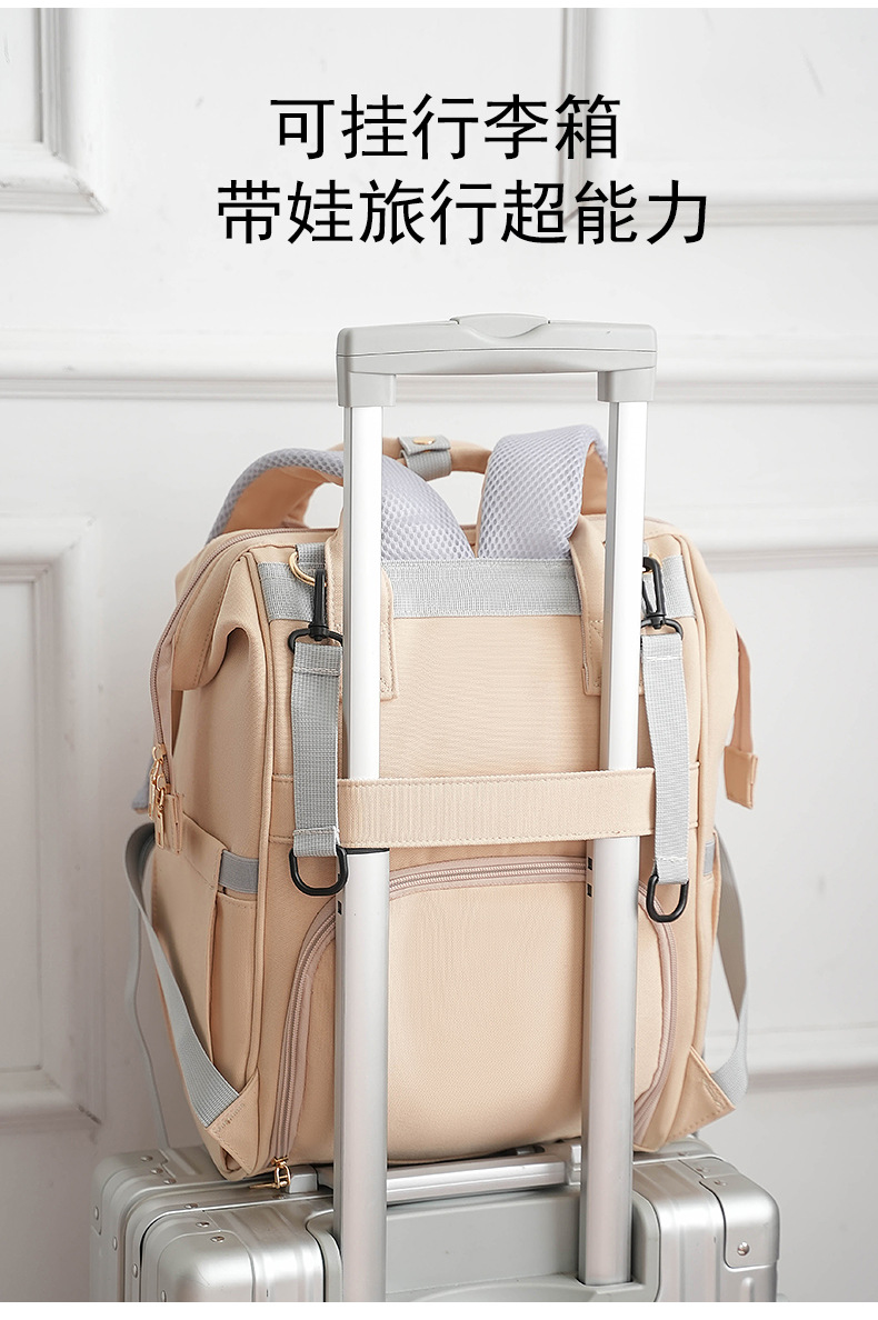Mummy Bag is a lightweight, multi-functional, large-capacity backpack for mothers and babies to go out. It is a dry and wet separation travel backpack for mothers details Picture