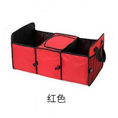 Car Insulated Storage Box Oxford Cloth Folding Trunk Storage Box Interior Car Multifunctional Insulated Storage Box (Car storage bag/box) - ice-pack-red-mesh-bag