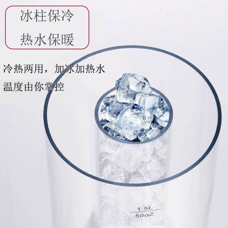 (2개) 세 다리 와인 대포 3L 주스 칼럼 생맥주 기계 맥주 칼럼 탭 아이스 맥주 배럴 맥주 타워 바 상업용 와인 도구