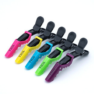 Two-color crocodile clip hairpin partition positioning clip hairstyle clip barber shop hairdressing tool grab clip wholesale cross-border