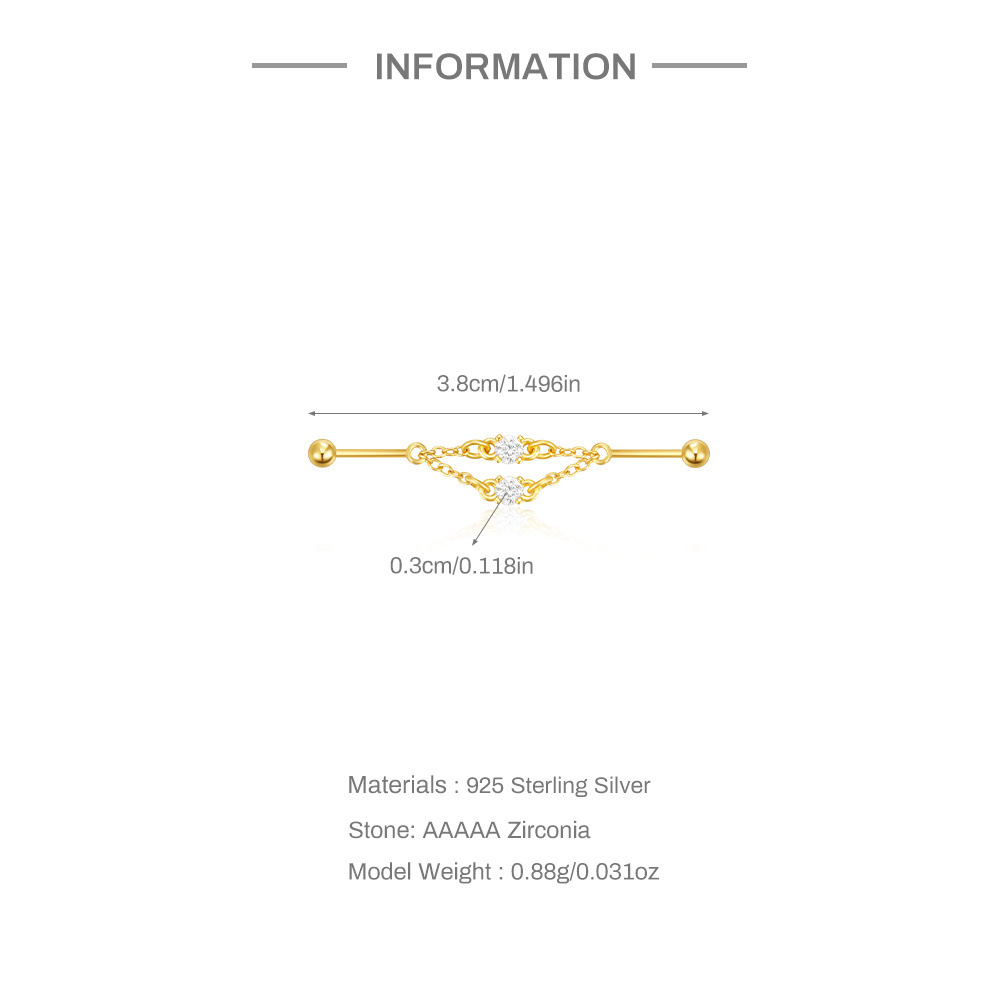 3g Weight Zircon Inlay Material Ear Studs Classification Ear Cartilage Rings & Studs Piercing Type 1 Piece Quantity Daily, Festival Occasion 925 Sterling Silver Material Geometric Pattern Unisex Gender Inlay Design Simple Style Style 1 Piece 925 Sterling Silver Zircon Geometric Ear Studs 4