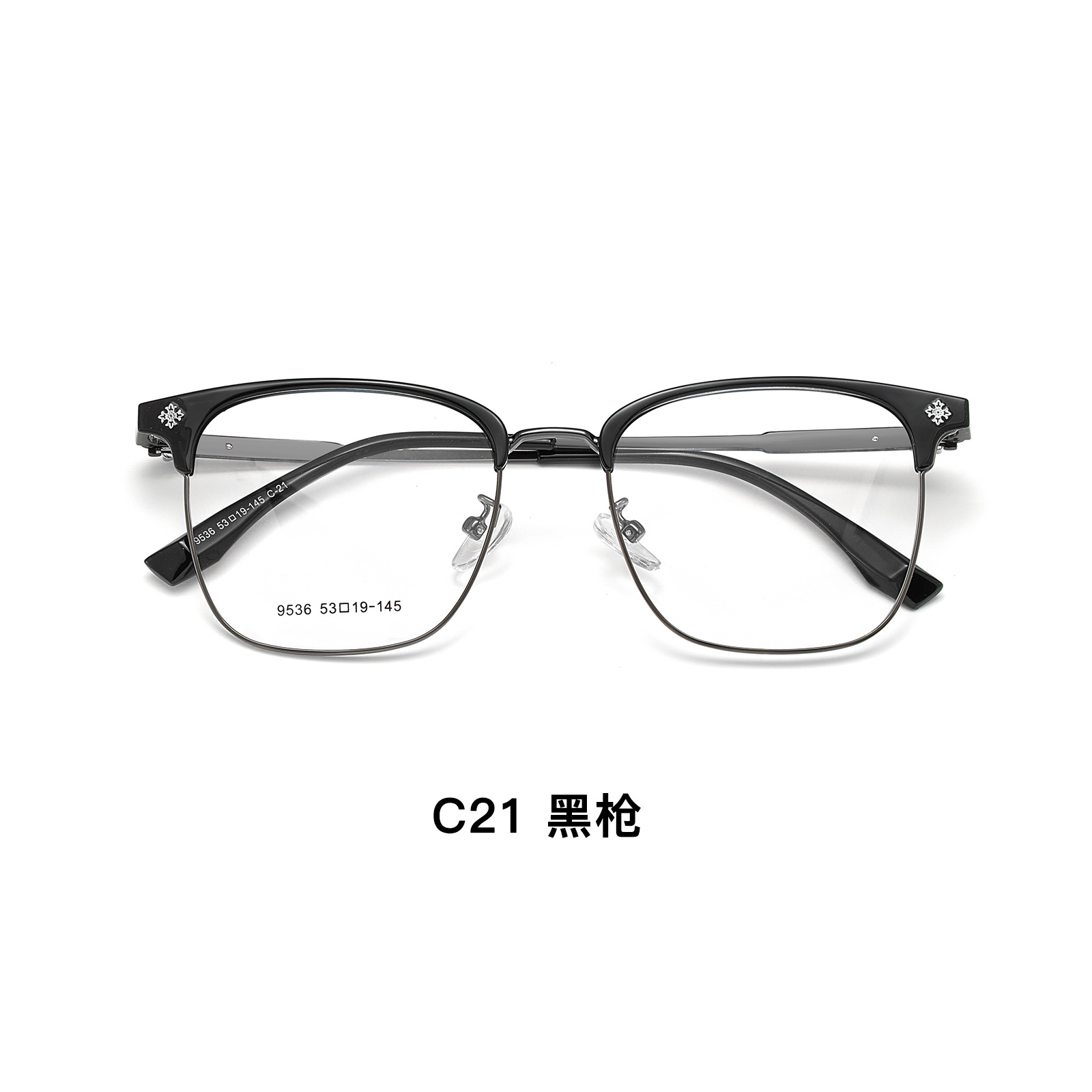 La calle principal usa la tendencia de las gafas de cejas de aleación Kroxing, marco, espejo tallado retro, espejo Danyang al por mayor