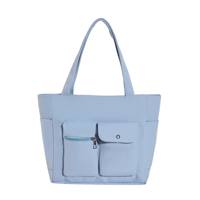 Bolsa de tela de nylon de gran capacidad para mujeres 2024 nueva clase de estudiantes universitarios para viajar bolso de hombro simple