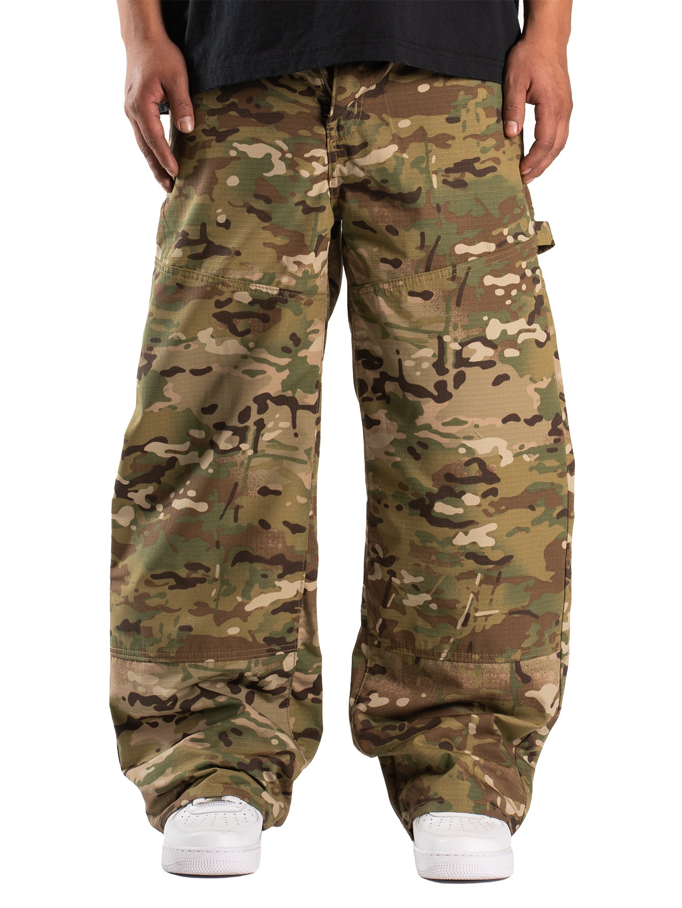 Vaqueros Cargo de Camuflaje para Hombre de Algodón, Corte Recto, para Uso Casual image 8
