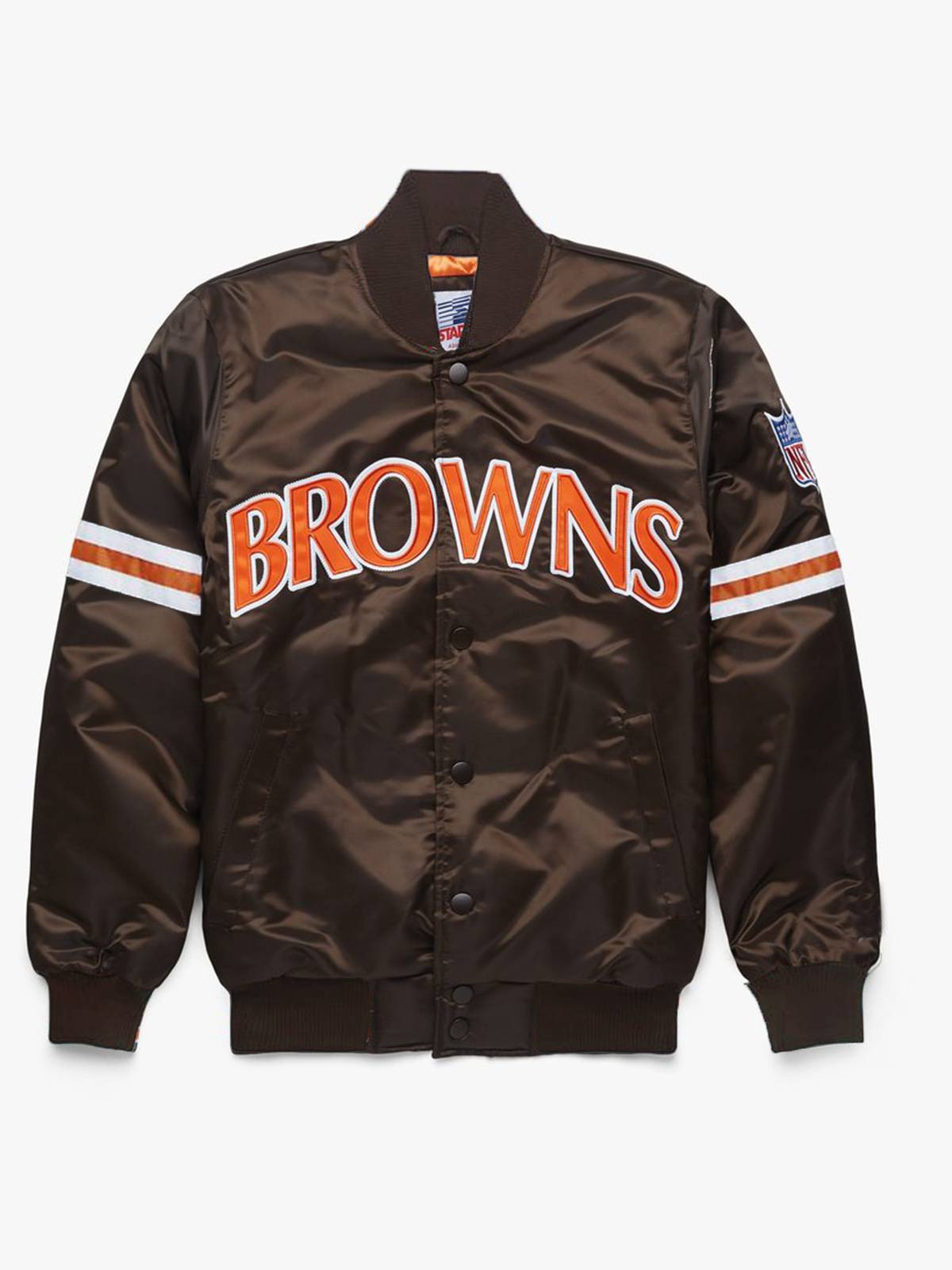 NFL Cleveland Browns Bomber Jacket Padded Brown