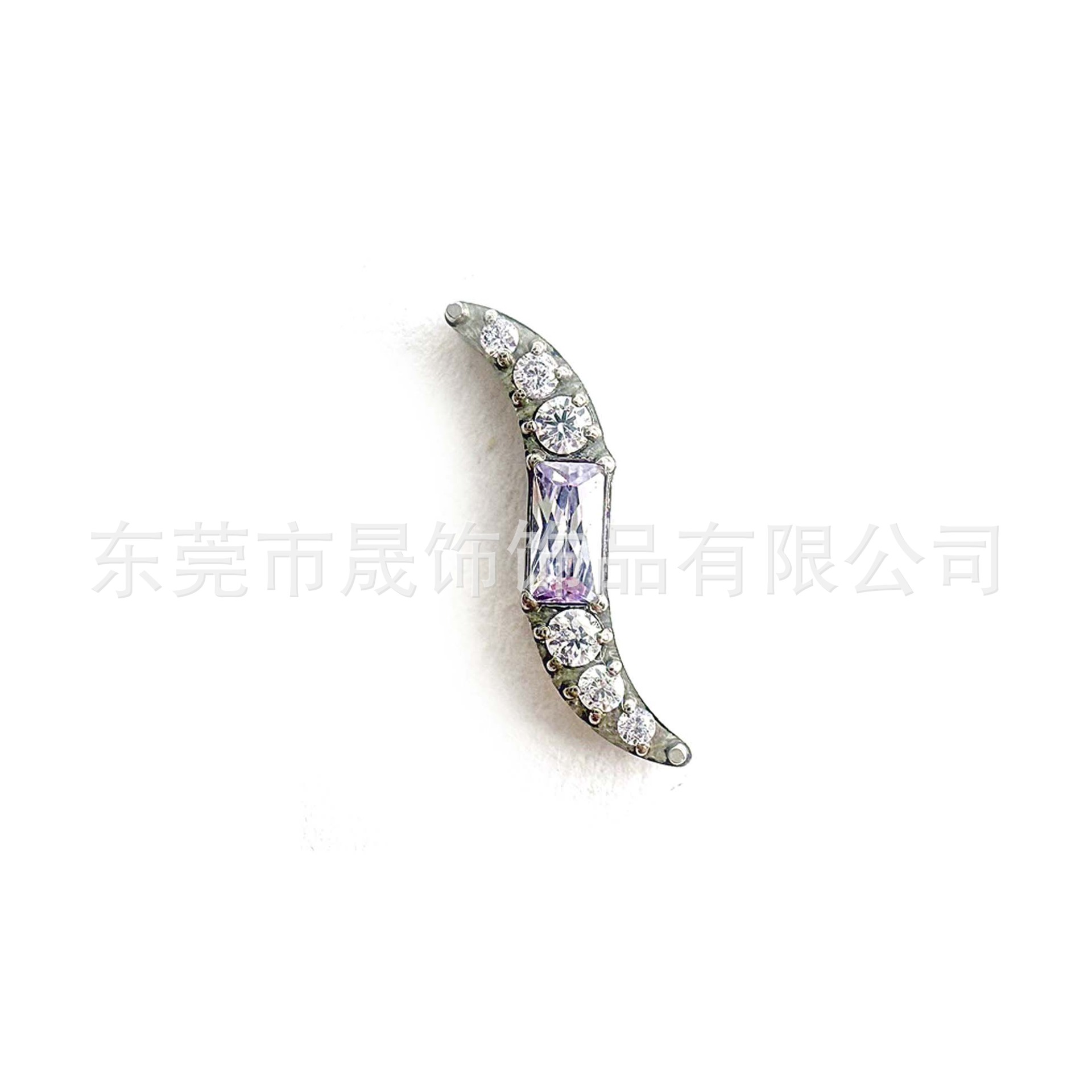 F136钛飞镖耳钉镶锆石耳骨钉G23钛合金内螺纹唇钉穿刺饰品简约
