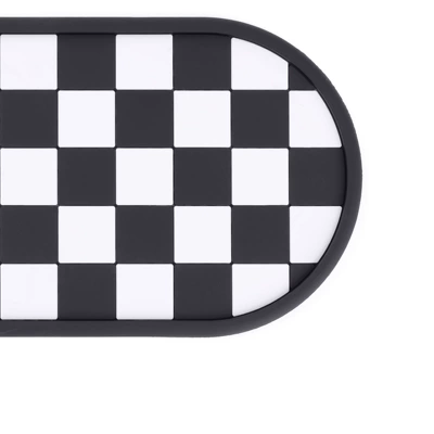 Anti-slip mat center console and dashboard, made of heat-resistant - black-and-white-grid