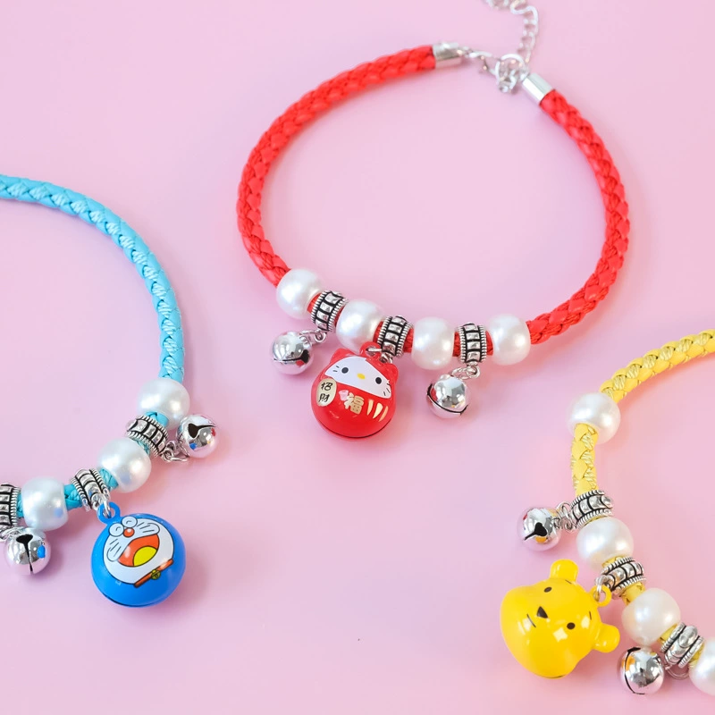 Специальное предложение Трансграничный ошейник Amazon Pet Cat для собак Регулируемое жемчужное ожерелье Мультяшный колокольчик Клубника Kt Cat