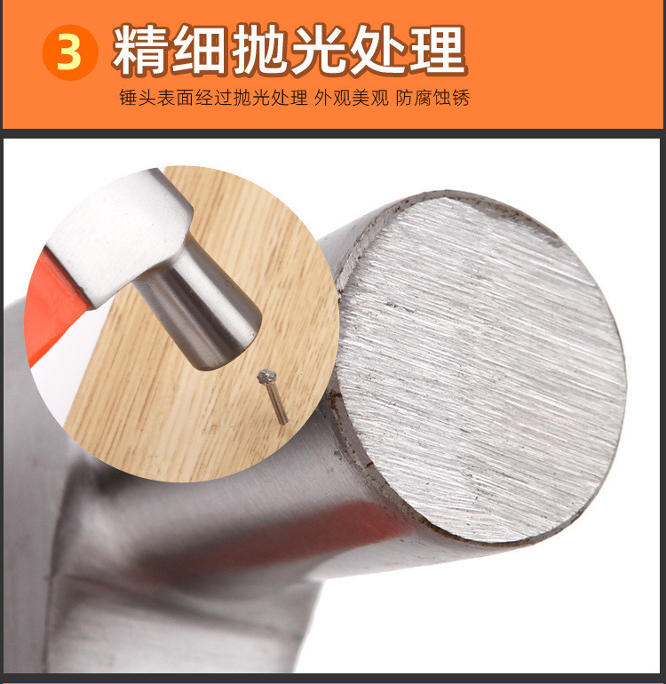 Factory Direct Sales Claw Hammer Tool, High Carbon Steel Anti-Slip Hammer, Household Repair Small Hardware Hammer, Supports Dropshipping